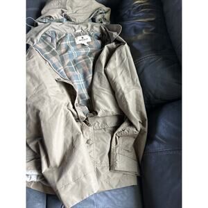 Woolrich Women’s Brown Detachable Hoodie Double Zipper Jacket. Size Large